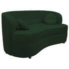 Sofá Curvo 2 Lugares Orgânico Sala Recepção Escritório Decora