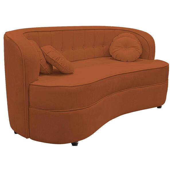 Sofá Curvo 2 Lugares Orgânico Sala Recepção Escritório Decora