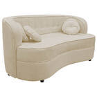 Sofá Curvo 2 Lugares Orgânico Sala Recepção Escritório Decora