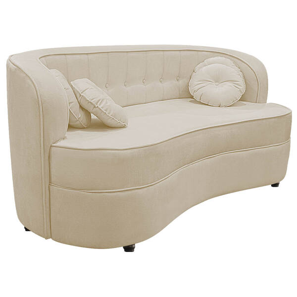 Sofá Curvo 2 Lugares Orgânico Sala Recepção Escritório Decora