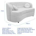 Sofá Curvo 2 Lugares Orgânico Sala Recepção Escritório Decora