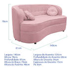 Sofá Curvo 2 Lugares Orgânico Sala Recepção Escritório Decora