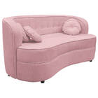 Sofá Curvo 2 Lugares Orgânico Sala Recepção Escritório Decora