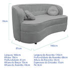 Sofá Curvo 2 Lugares Orgânico Sala Recepção Escritório Decora