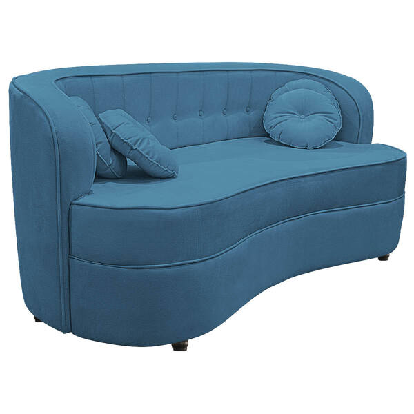 Sofá Curvo 2 Lugares Orgânico Sala Recepção Escritório Decora