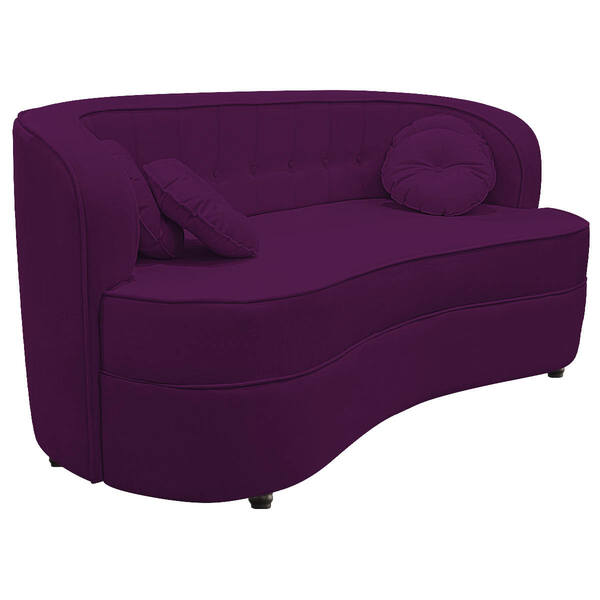 Sofá Curvo 2 Lugares Orgânico Sala Recepção Escritório Decora