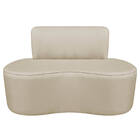 Sofá Curvo 2 Lugares Sala De Estar Recepção Escritório Amster