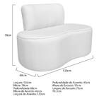 Sofá Curvo 2 Lugares Sala De Estar Recepção Escritório Amster