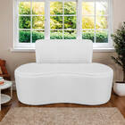 Sofá Curvo 2 Lugares Sala De Estar Recepção Escritório Amster