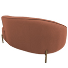 Sofá Curvo 3 Lugares 180cm Braço Dir. Thommy Pés Ouro Linho C