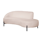 Sofá Curvo 3 Lugares 180cm Braço Dir. Thommy Pés Preto Linho