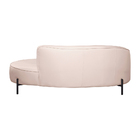 Sofá Curvo 3 Lugares 180cm Braço Dir. Thommy Pés Preto Linho