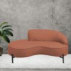 Sofá Curvo 3 Lugares 180cm Braço Esq. Thommy Pés Preto Linho