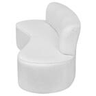 Sofá Curvo 3 Lugares Amsterdã 180cm Bouclé - Branco