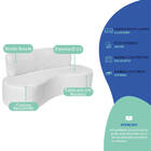 Sofá Curvo 3 Lugares Amsterdã 180cm Bouclé - Branco