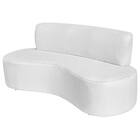 Sofá Curvo 3 Lugares Amsterdã 180cm Bouclé - Branco