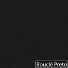 Sofá Curvo 3 Lugares Amsterdã 180cm Bouclé - Preto