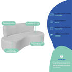 Sofá Curvo 3 Lugares Amsterdã 180cm Linho - Amarena Móveis -