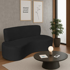 Sofá Curvo 3 Lugares Amsterdã 180cm Linho - Amarena Móveis -