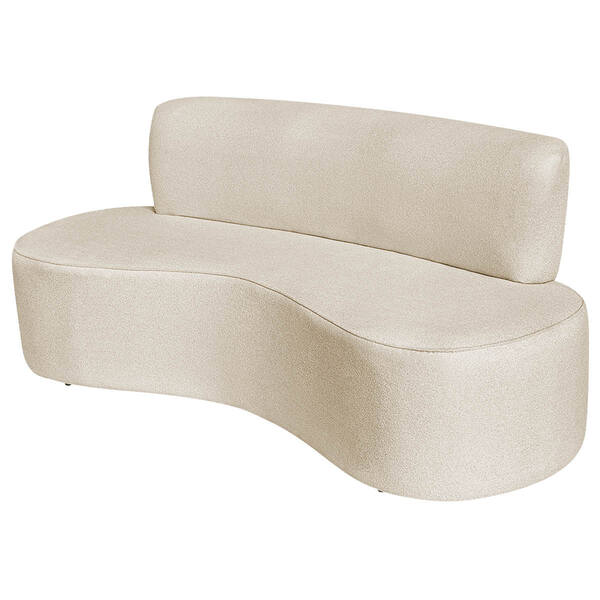 Sofá Curvo 3 Lugares Amsterdã 180cm Linho - Amarena Móveis -