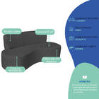 Sofá Curvo 3 Lugares Amsterdã 200cm Linho - Amarena Móveis -