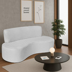 Sofá Curvo 3 Lugares Amsterdã 200cm Linho - Amarena Móveis -