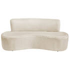 Sofá Curvo 3 Lugares Amsterdã 200cm Linho - Amarena Móveis -