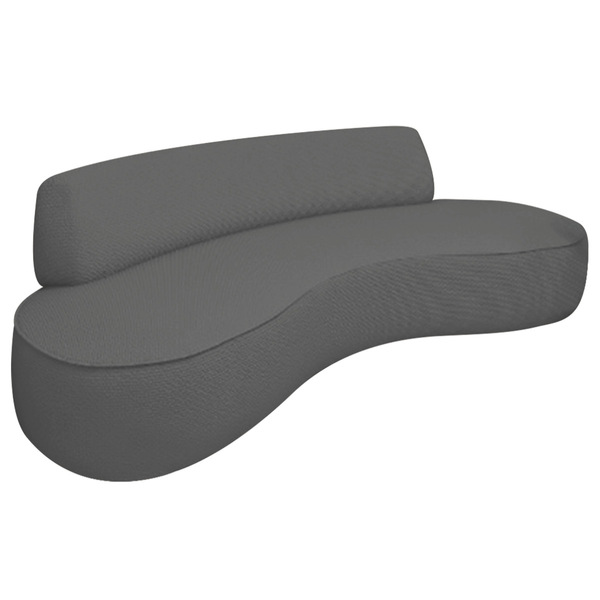 Sofá Curvo 3 Lugares Orgânico Escritório Recepção Sala Amster