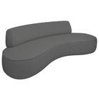 Sofá Curvo 3 Lugares Orgânico Escritório Recepção Sala Amster