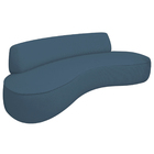 Sofá Curvo 3 Lugares Orgânico Escritório Recepção Sala Amster