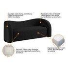 Sofá Curvo 3 Lugares Orgânico Sala Recepção Escritório Coréia