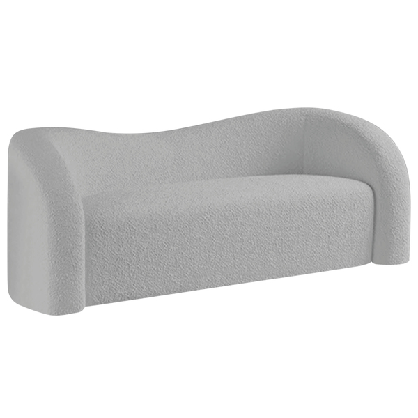 Sofá Curvo 3 Lugares Orgânico Sala Recepção Escritório Coréia