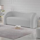 Sofá Curvo 3 Lugares Orgânico Sala Recepção Escritório Coréia