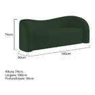 Sofá Curvo 3 Lugares Orgânico Sala Recepção Escritório Coréia