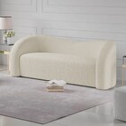 Sofá Curvo 3 Lugares Orgânico Sala Recepção Escritório Coréia