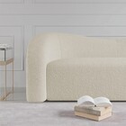 Sofá Curvo 3 Lugares Orgânico Sala Recepção Escritório Coréia