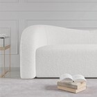 Sofá Curvo 3 Lugares Orgânico Sala Recepção Escritório Coréia