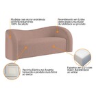 Sofá Curvo 3 Lugares Orgânico Sala Recepção Escritório Coréia