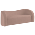 Sofá Curvo 3 Lugares Orgânico Sala Recepção Escritório Coréia