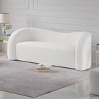 Sofá Curvo 3 Lugares Orgânico Sala Recepção Escritório Coréia