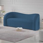 Sofá Curvo 3 Lugares Orgânico Sala Recepção Escritório Coréia