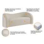 Sofá Curvo 3 Lugares Orgânico Sala Recepção Escritório Coréia