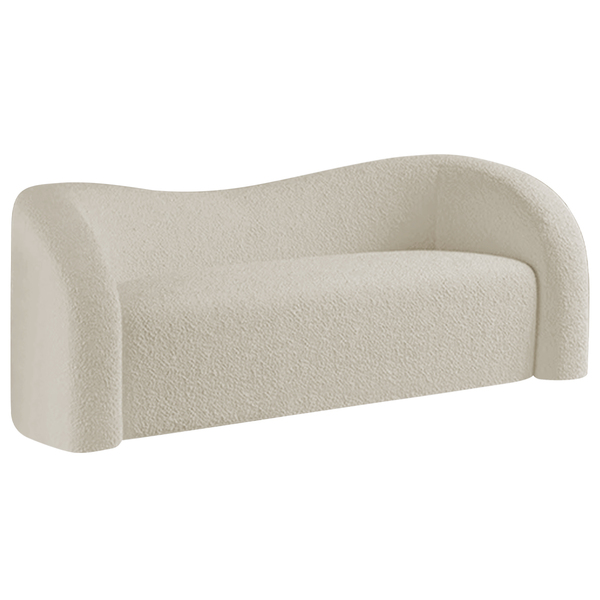 Sofá Curvo 3 Lugares Orgânico Sala Recepção Escritório Coréia