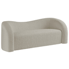 Sofá Curvo 3 Lugares Orgânico Sala Recepção Escritório Coréia