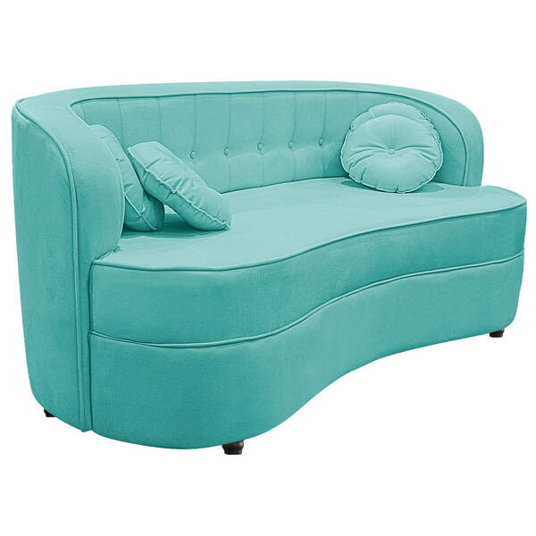 Sofá Curvo 3 Lugares Orgânico Sala Recepção Escritório Decora