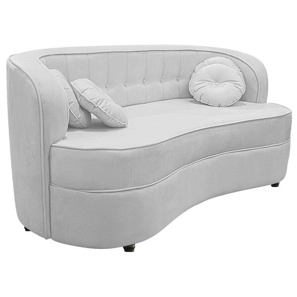 Sofá Curvo 3 Lugares Orgânico Sala Recepção Escritório Decora