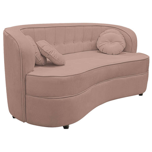 Sofá Curvo 3 Lugares Orgânico Sala Recepção Escritório Decora