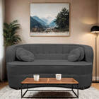 Sofá Curvo 3 Lugares Orgânico Sala Recepção Escritório Decora