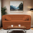 Sofá Curvo 3 Lugares Orgânico Sala Recepção Escritório Decora