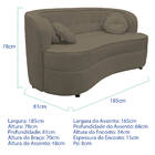 Sofá Curvo 3 Lugares Orgânico Sala Recepção Escritório Decora